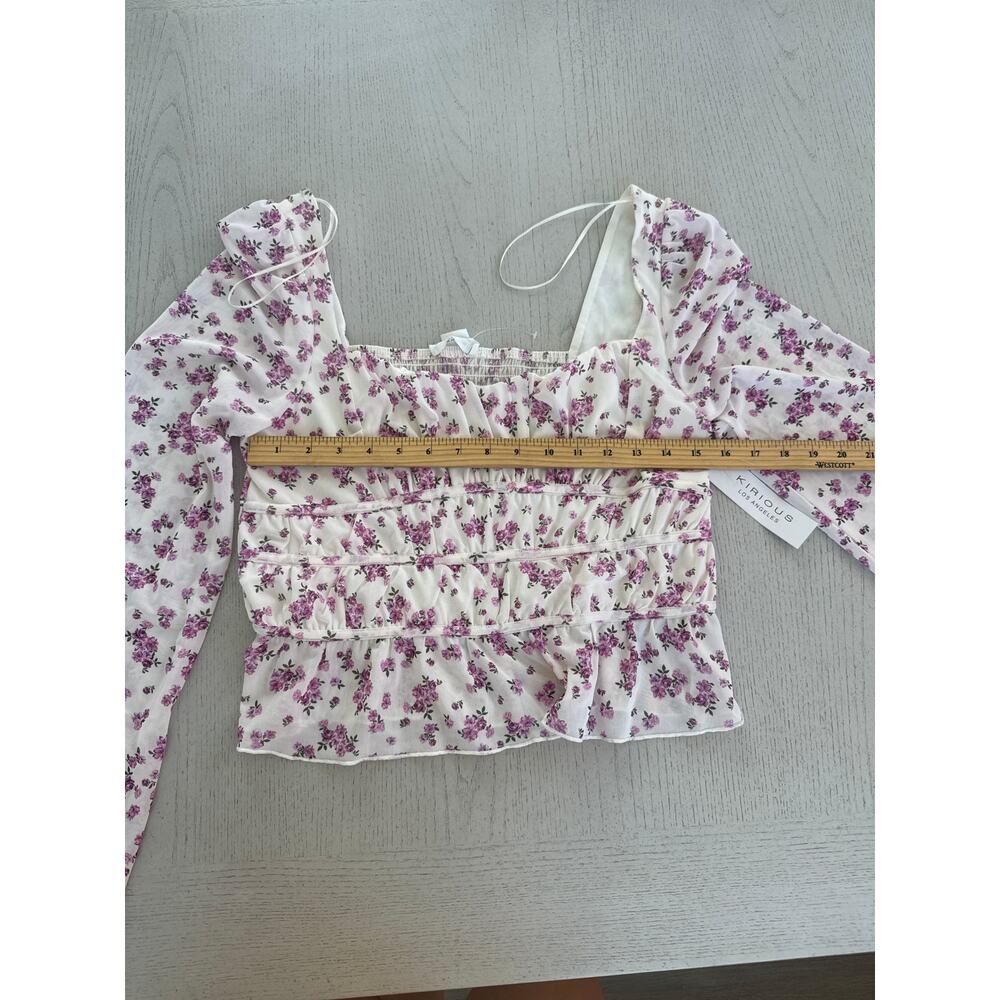 NWT Kirious Floral Cottagecore Ethereal Fairycore Crop Top - Picture 3 of 7